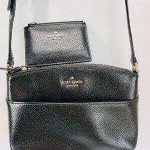 Kate Spade Elegant Black Groove Street Millie Crossbody Bag and Adi card holder